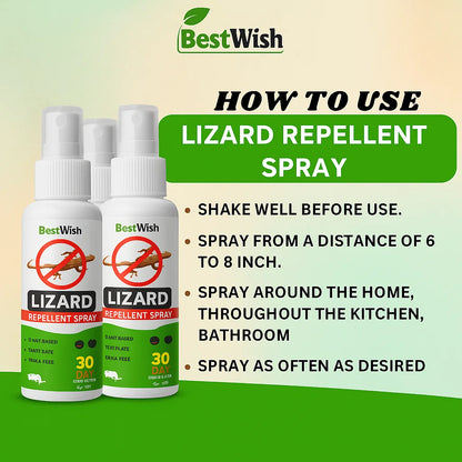 Best Wish™ Anti-Lizard Spray – Long-Lasting Protection for Homes, Kitchens & Offices
